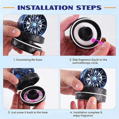 Car Aromatherapy Solar Powered Wheel